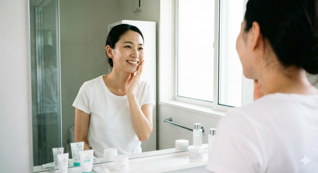 ニキビが治った30代日本人女性