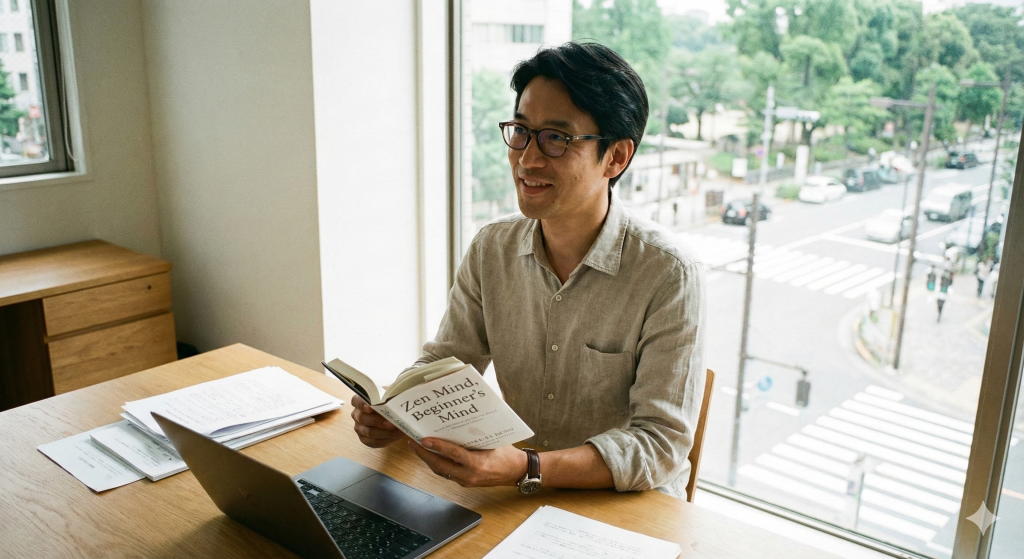 頭がすっきりしている中年男性
